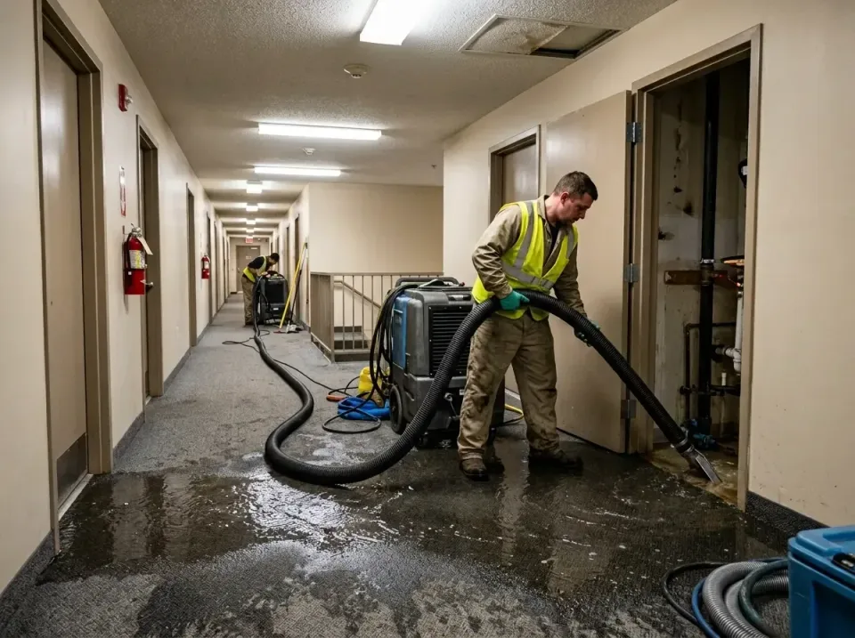 multi-unit-apartment-hallway-f-005 — frequently asked questions, Emergency Burst Pipe Water Extraction & Removal in Lake Mac…